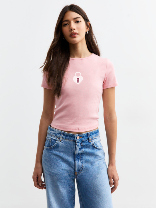 Locked on Diet Coke Crop T-Shirt - Pink