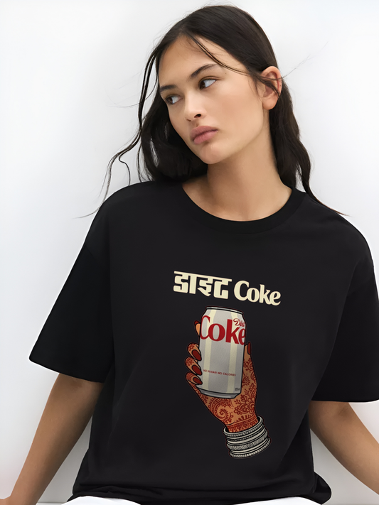 Desi Diet Coke Oversized T-Shirt - Black