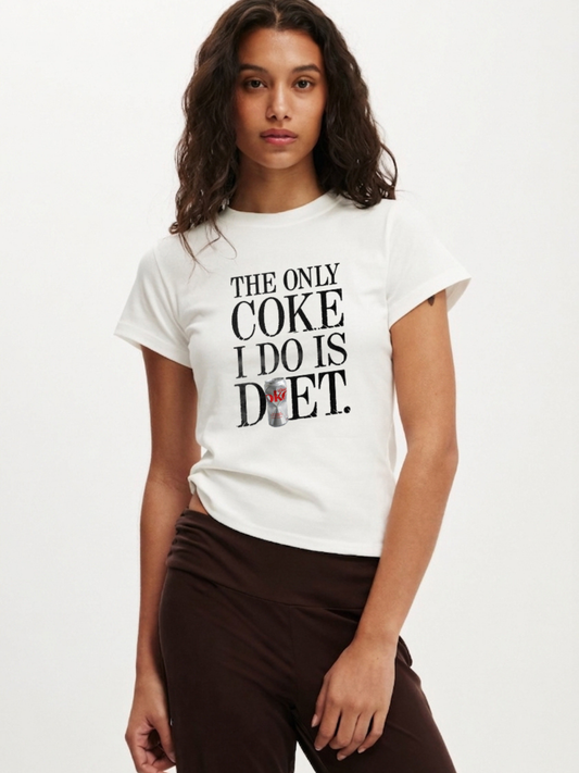 Only Diet Coke Crop T-Shirt - White
