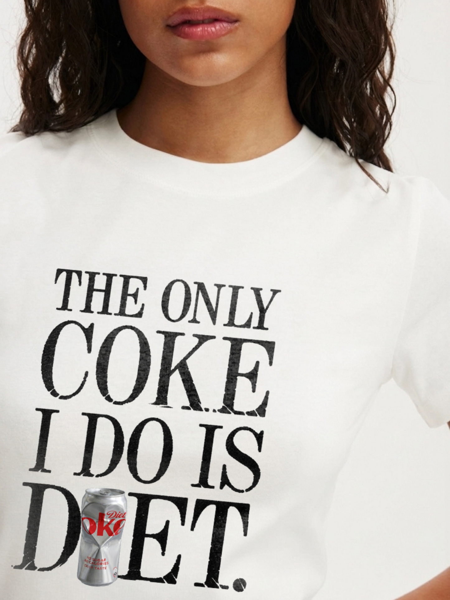 Only Diet Coke Crop T-Shirt - White