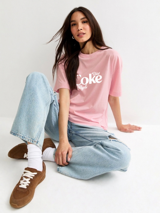Diet Coke Paglu Oversized T-Shirt - Pink