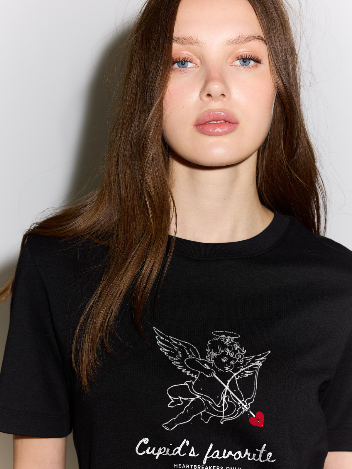 Cupid's Favourite Regular Fit T-Shirt - Black