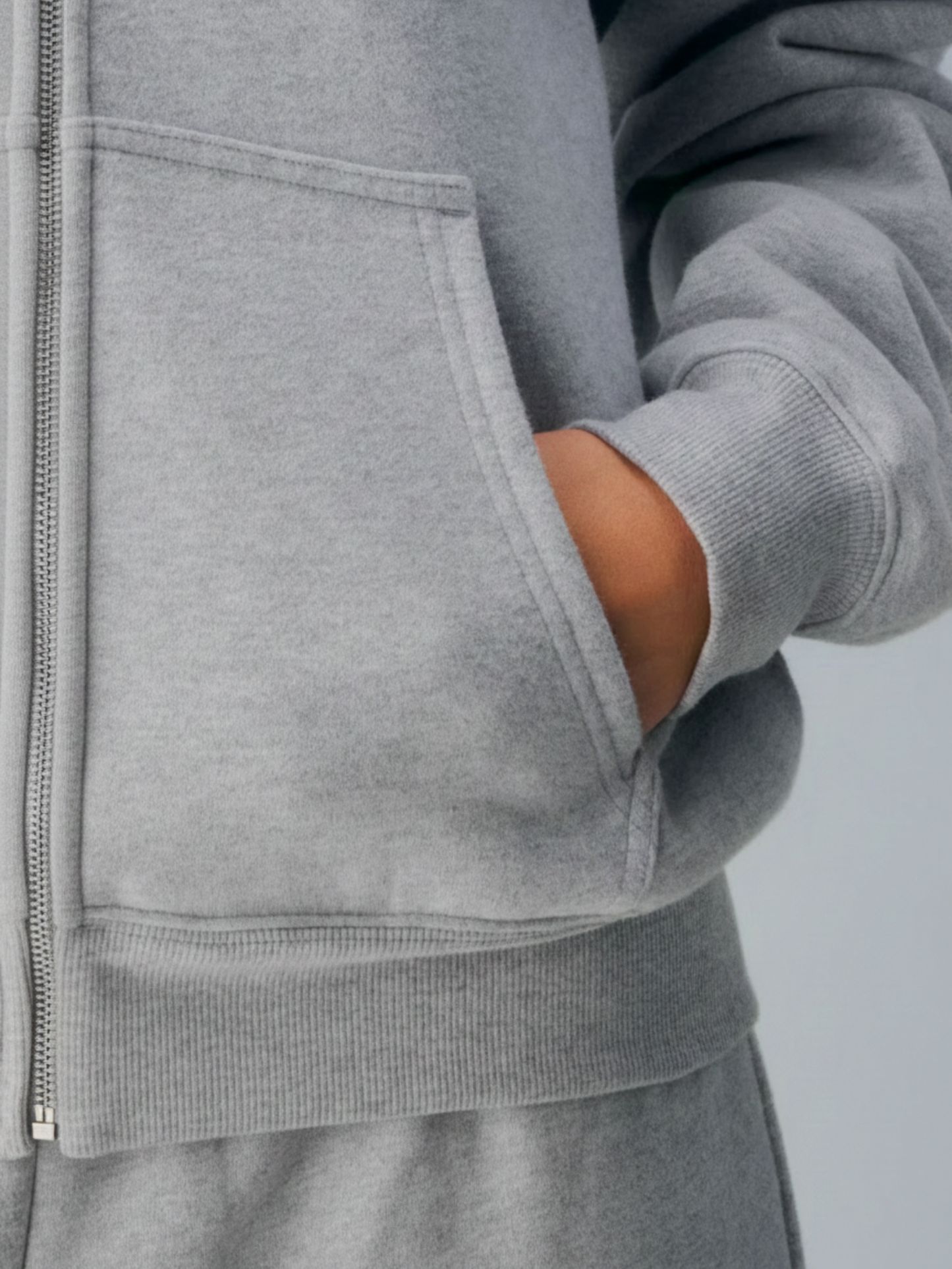 Grey Zip Hoodie