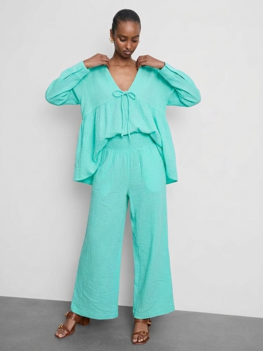 Mint Gauze Flow Set