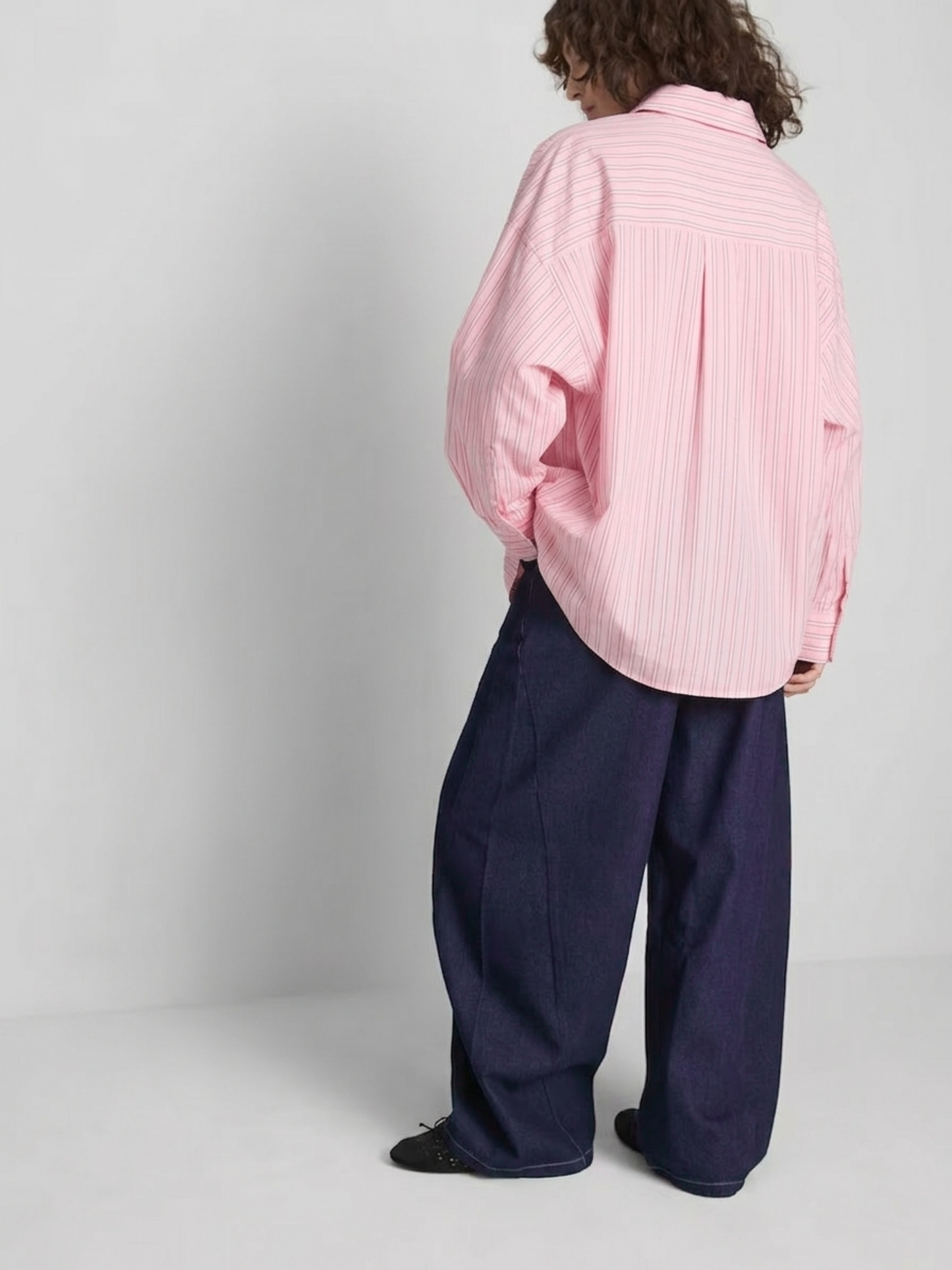 Pink Oversized Stripe Shirt