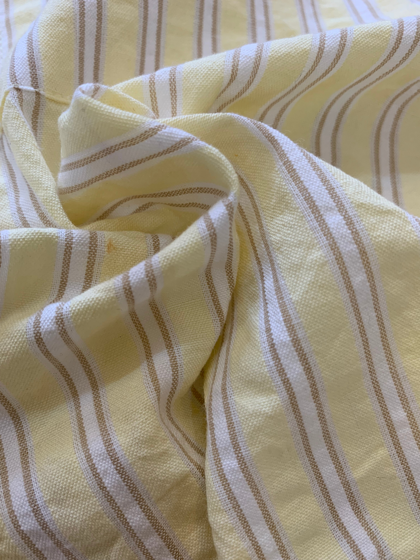 Butter Yellow Oversized Stripe Shirt