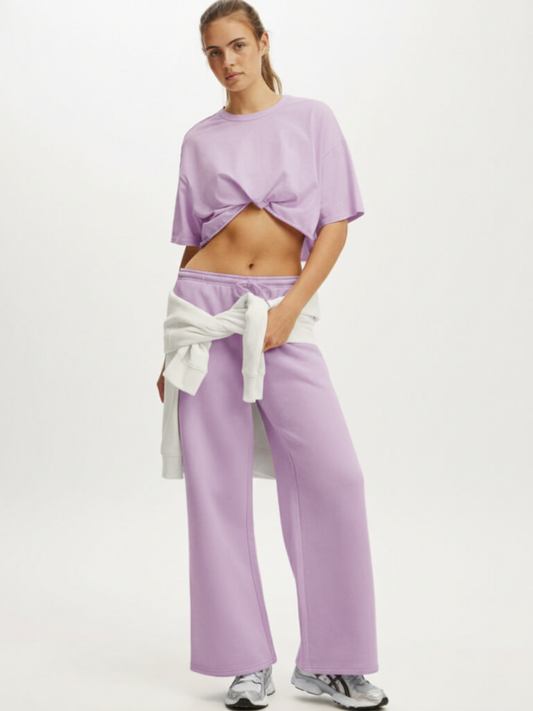 Lavender Wide Leg Jogger