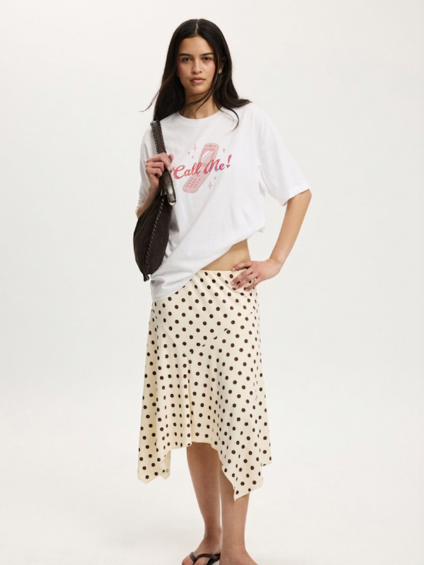 Call Me Oversized T-Shirt- White