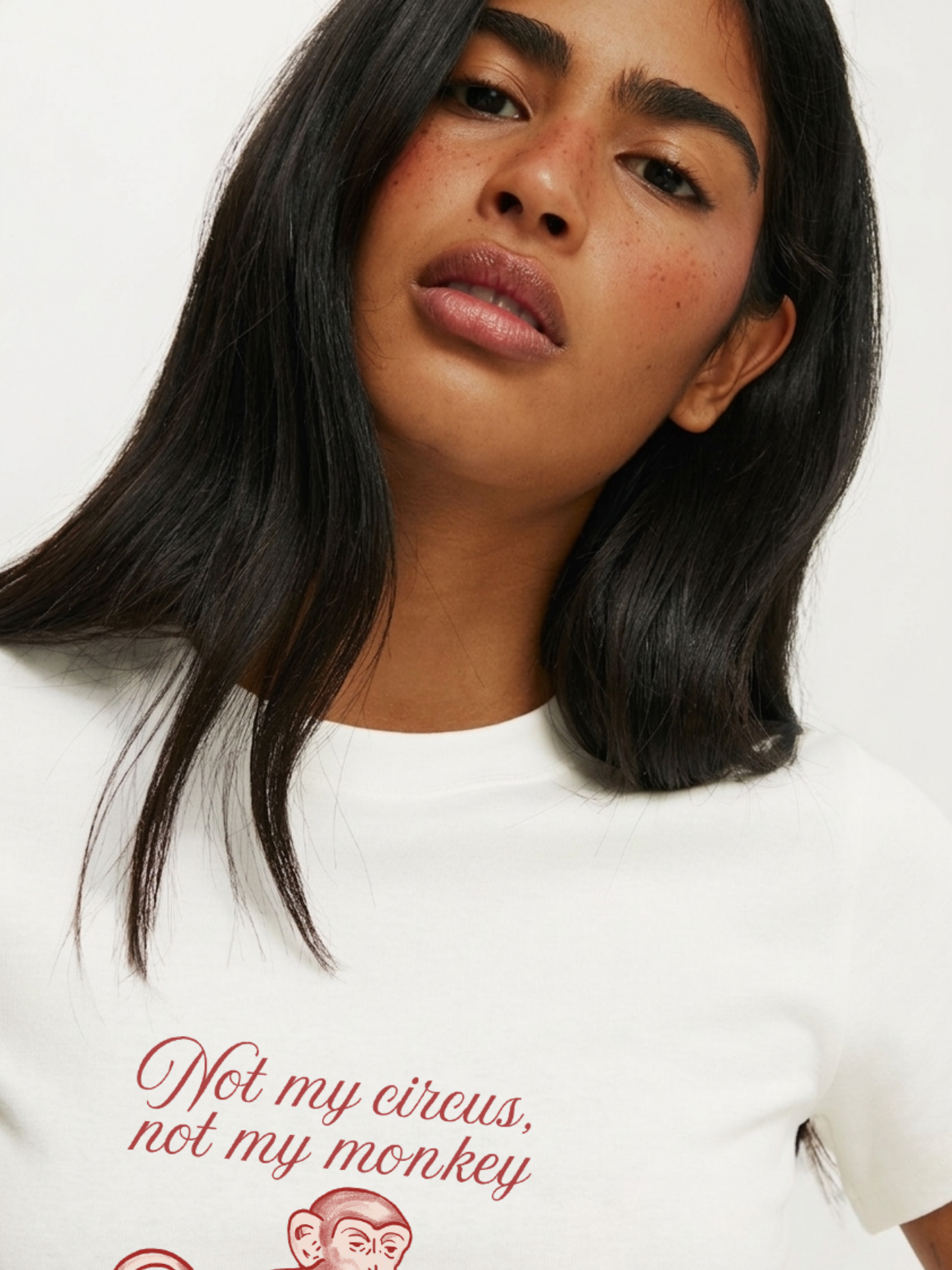 Diet Coke Monkey Crop T-Shirt - White