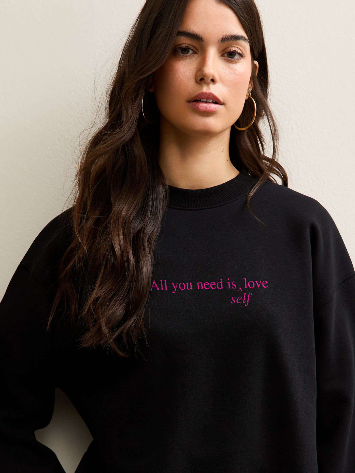 All you need Sweatshirt- Black