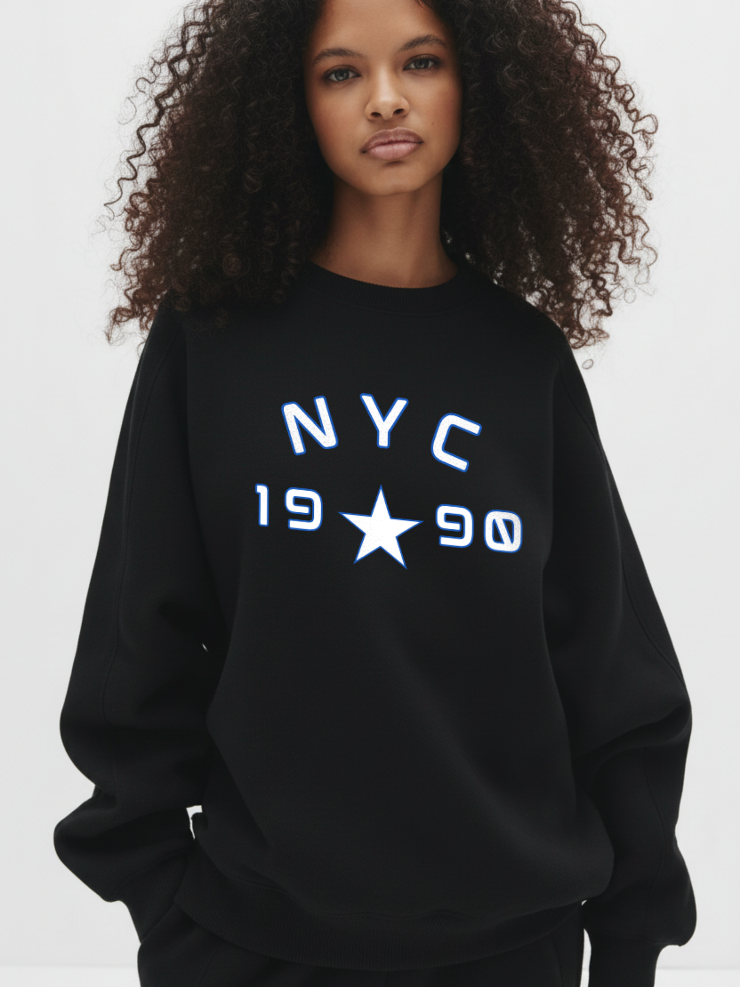NYC Black Oversized Sweatshirt