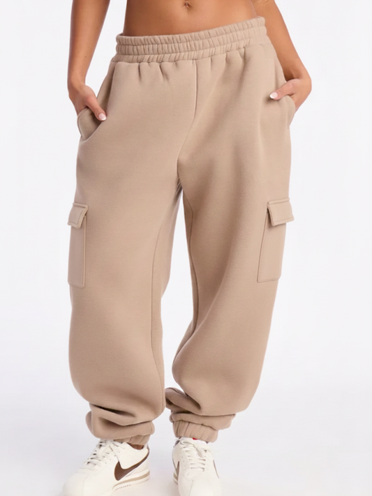Beige Cargo Jogger