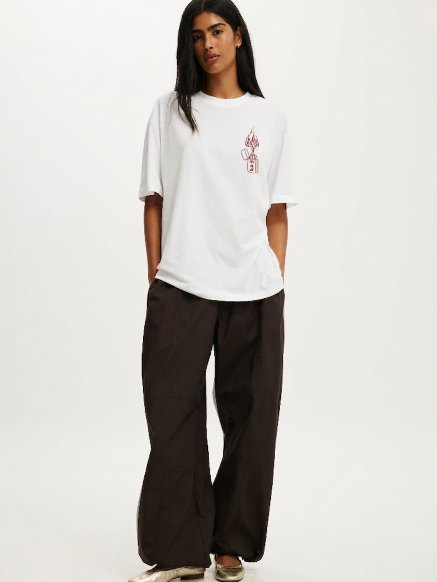 Kamal Lit Oversized T-Shirt- White