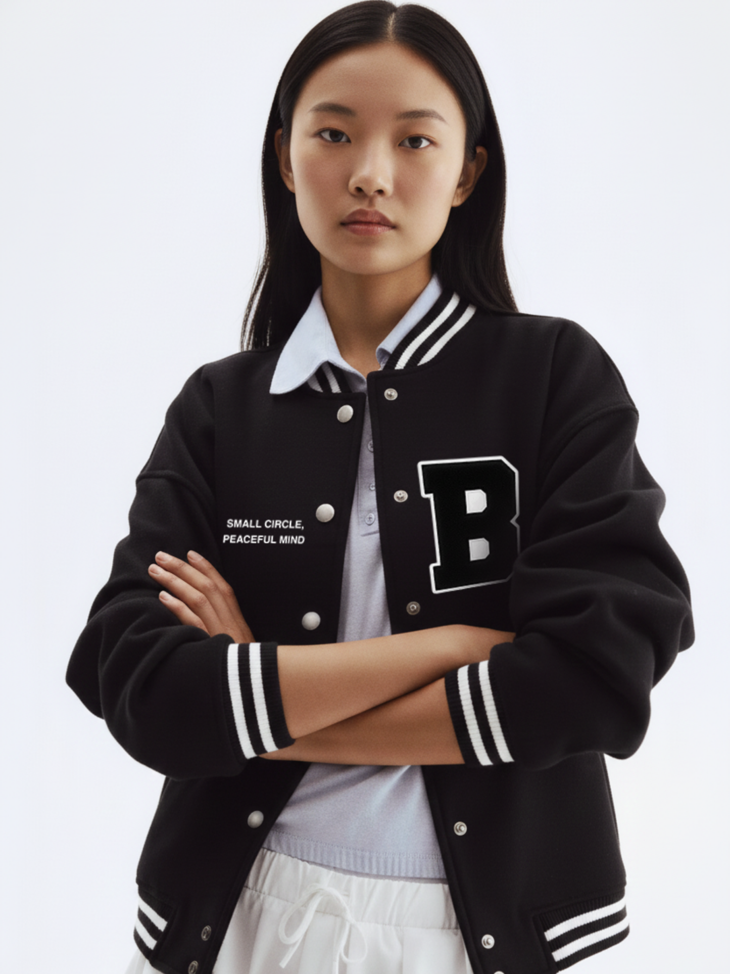 Black Varsity Jacket- B Patch