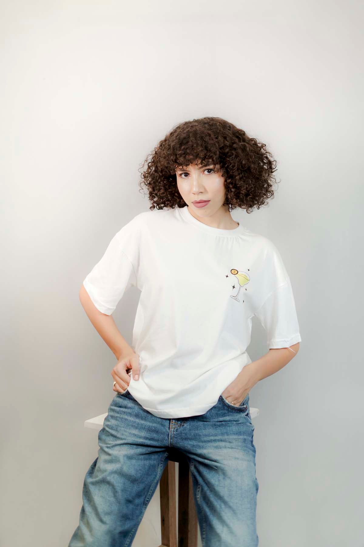 Margarita Oversized T-shirt-white