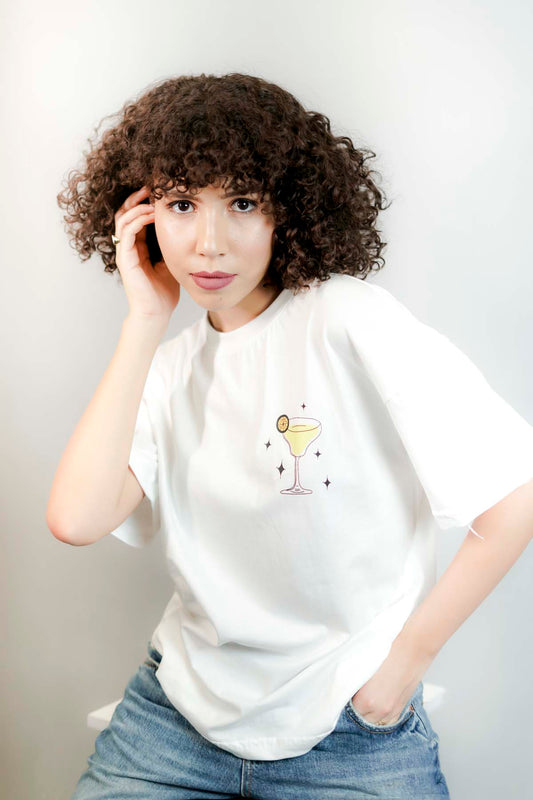 Margarita Oversized T-shirt-white
