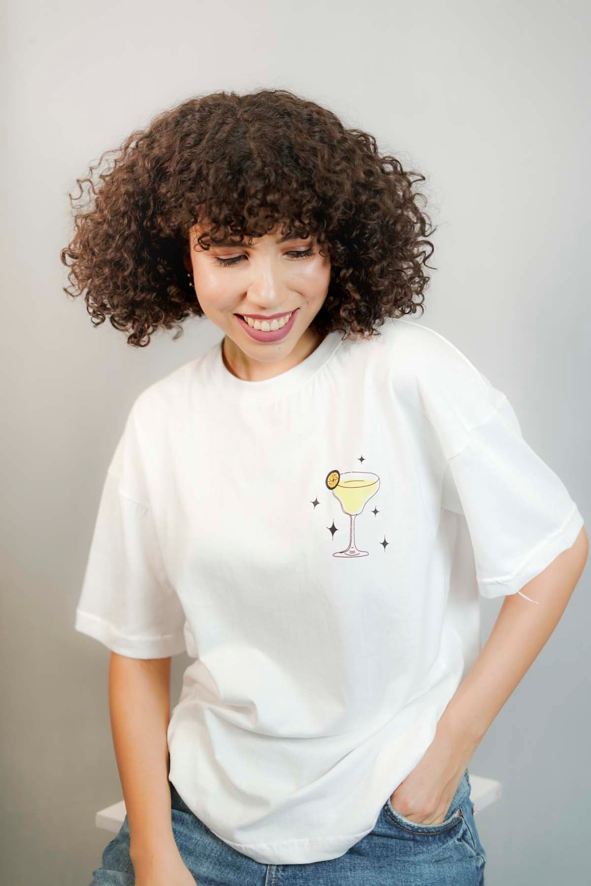 Margarita Oversized T-shirt-white