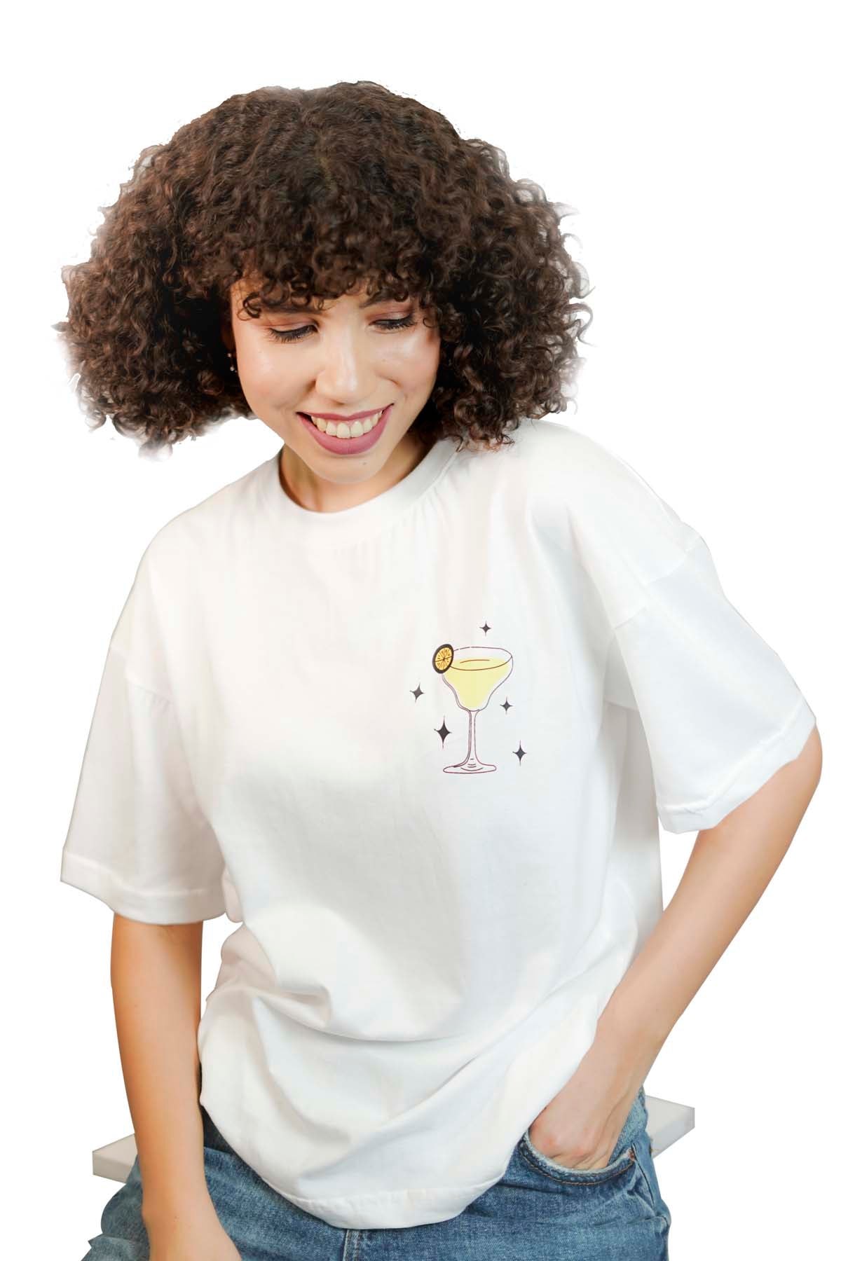 Margarita Oversized T-shirt-white