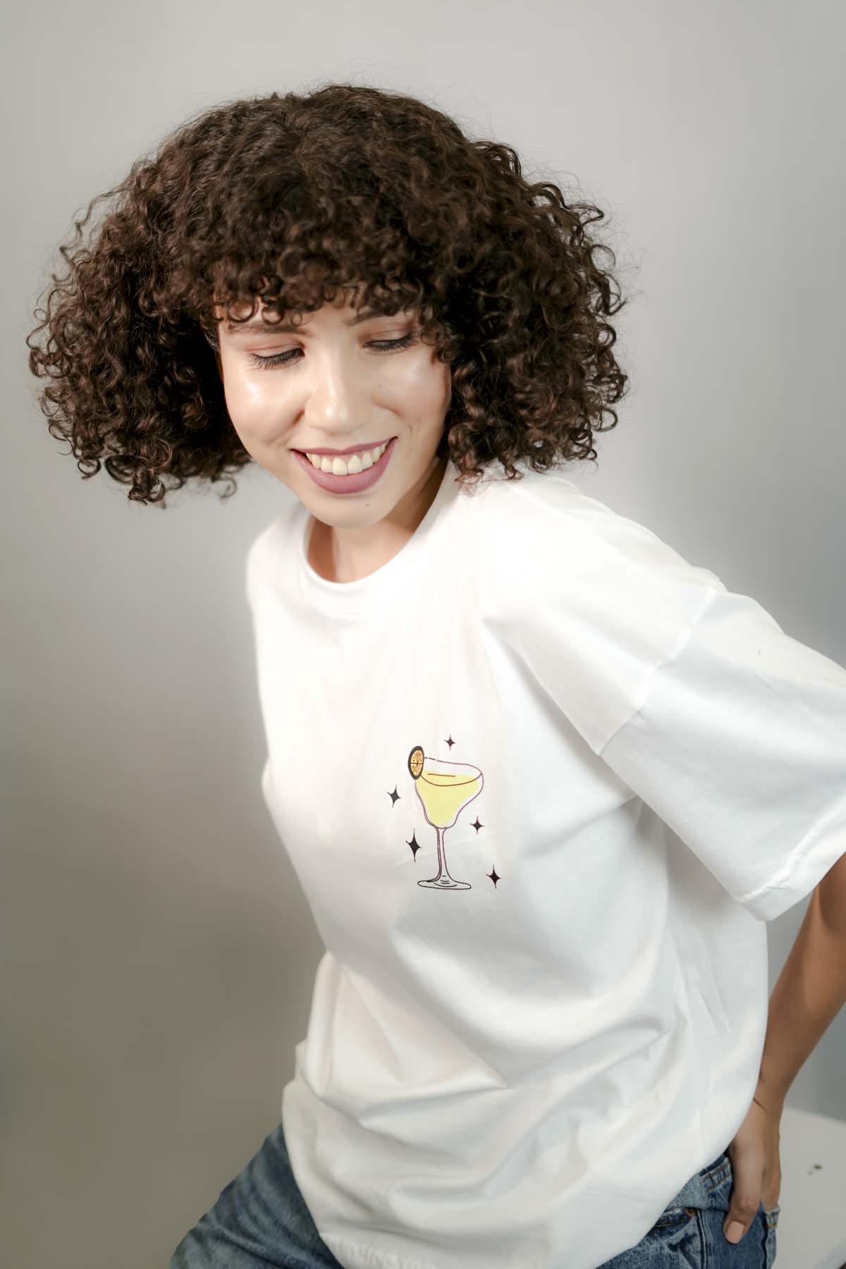 Margarita Oversized T-shirt-white