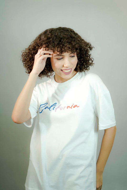 California Oversized T-shirt-white