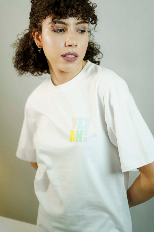 Yeah Oversized T-shirt-white