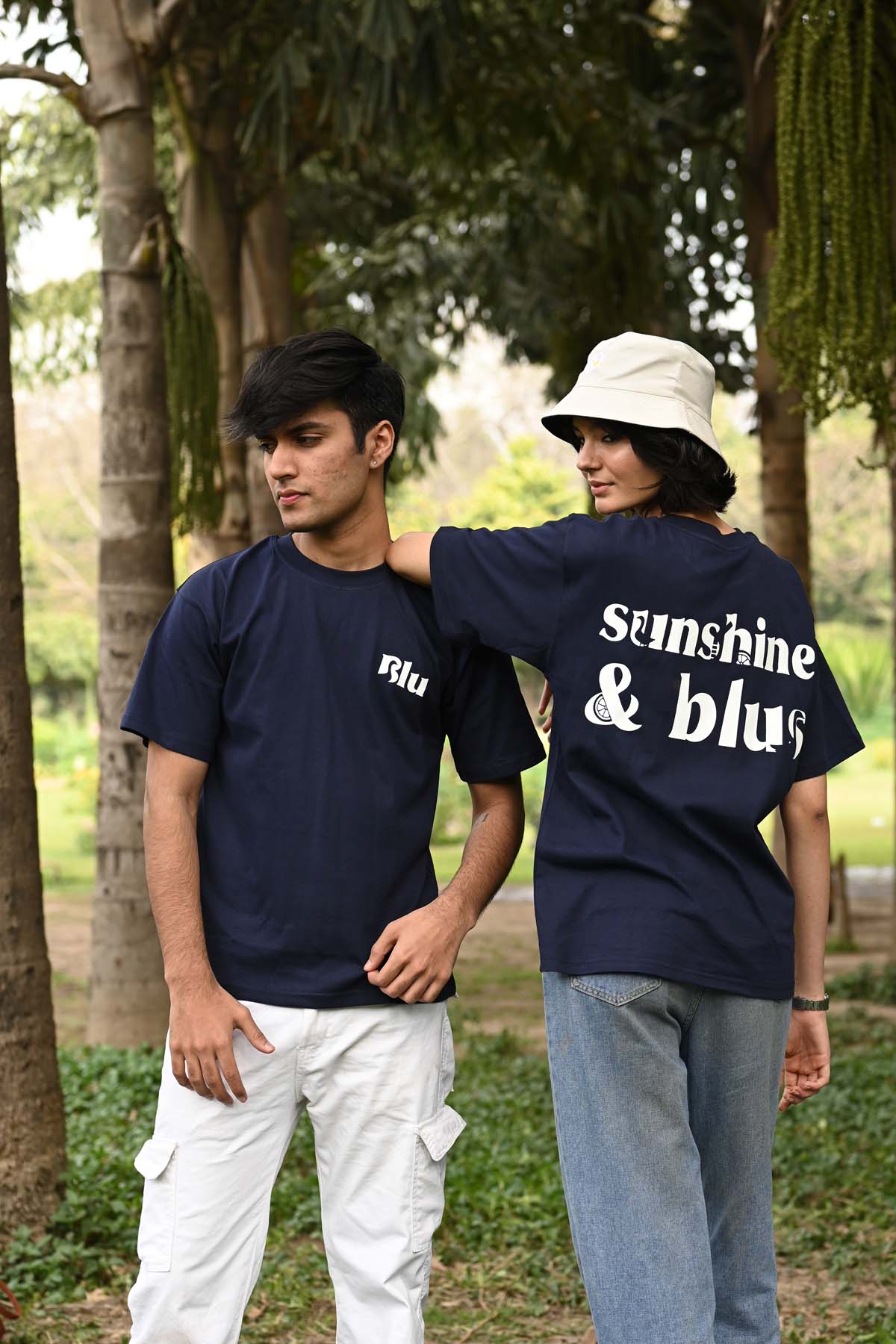 Sunshine & Blus Oversized T-Shirt- Navy blue