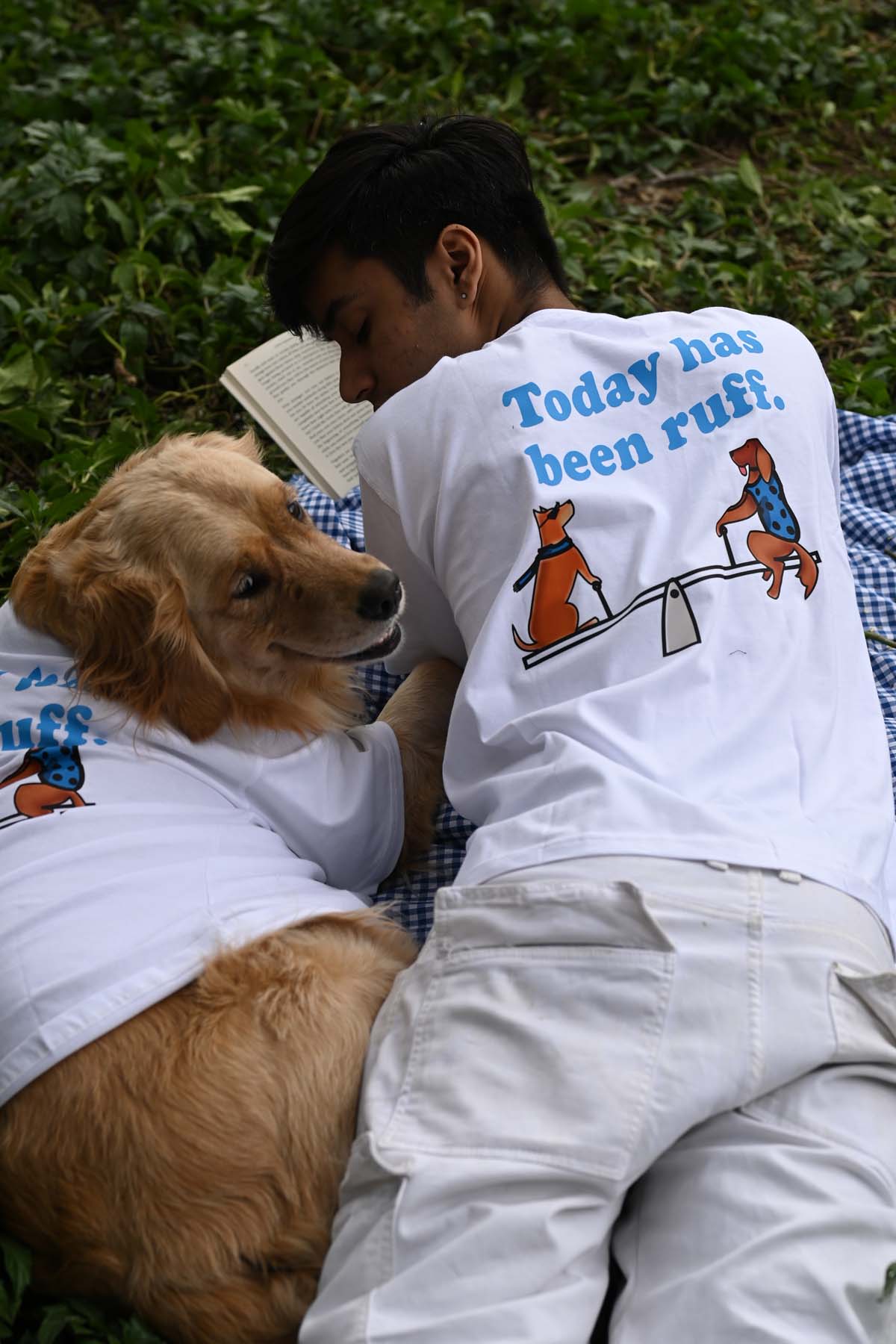 Ruff Day Oversized T-Shirt- White