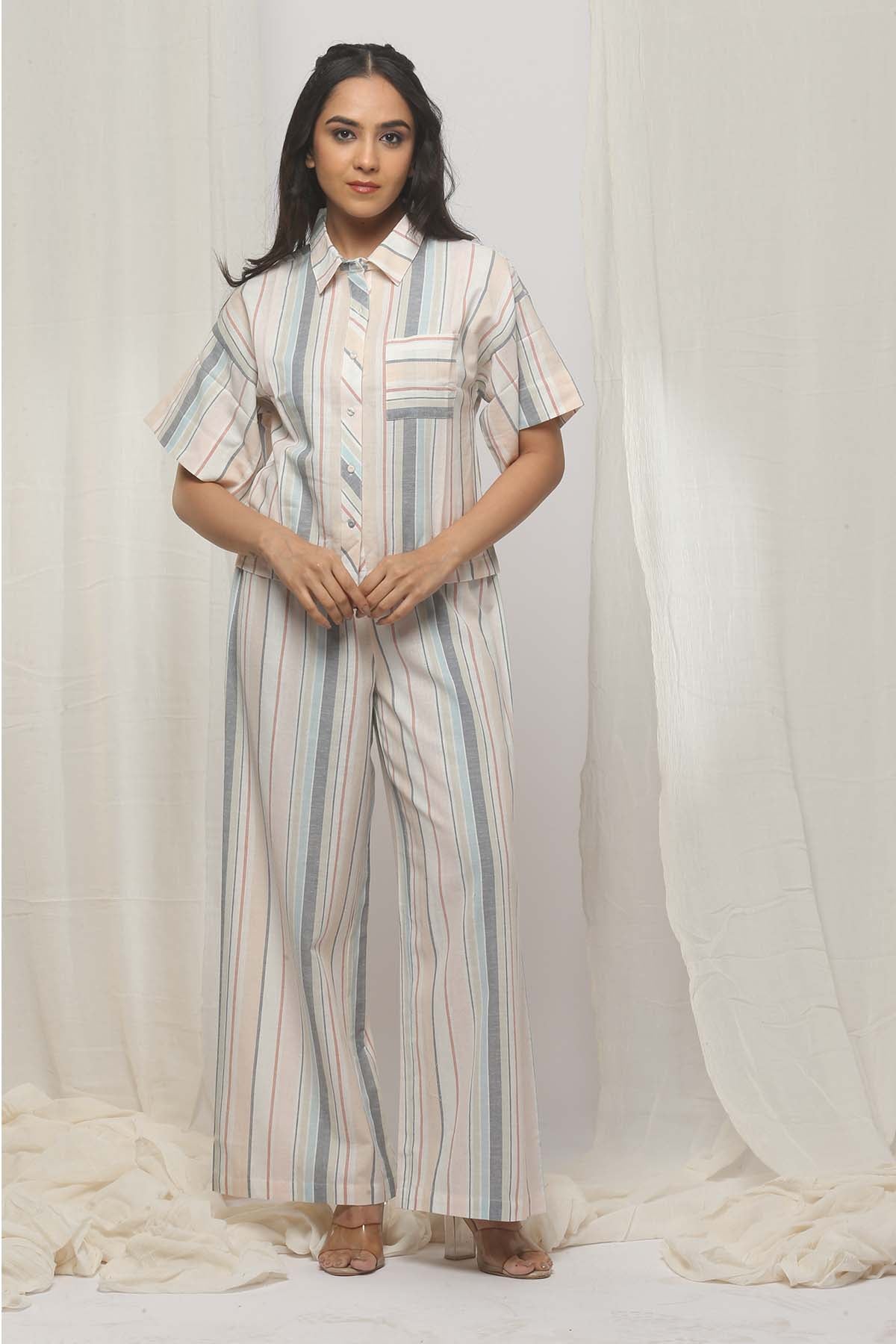 Pastel Pop Linen Set- Peach