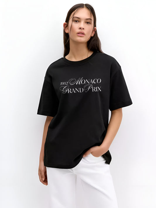 Monaco Grand Prix Oversized T-Shirt- Black