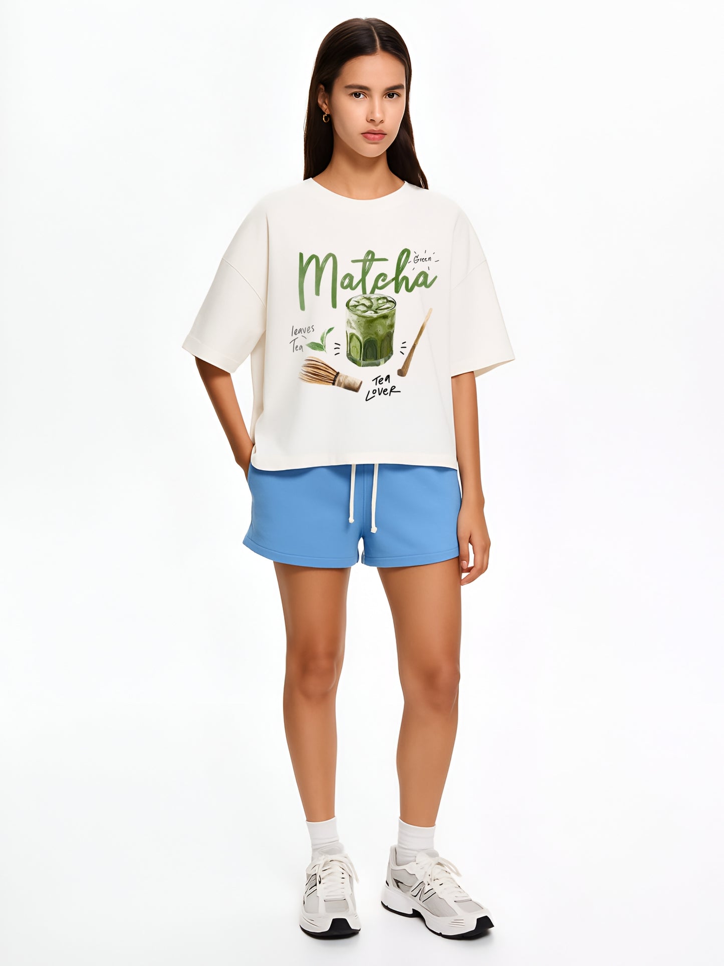 Matcha Oversized T-Shirt- White