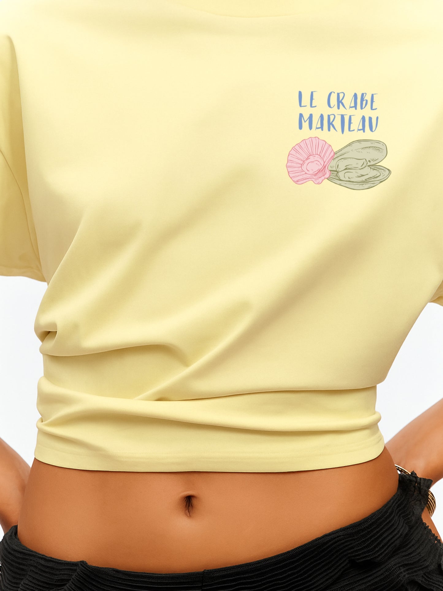 Le Crabe Oversized T-Shirt Yellow
