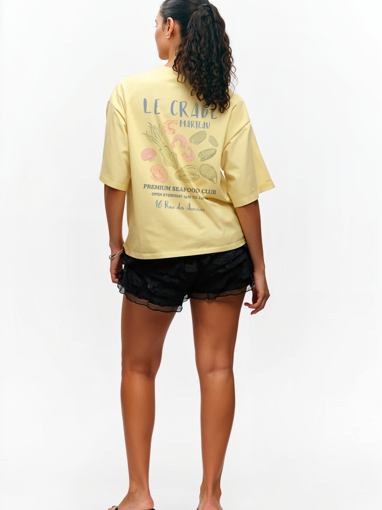 Le Crabe Oversized T-Shirt Yellow