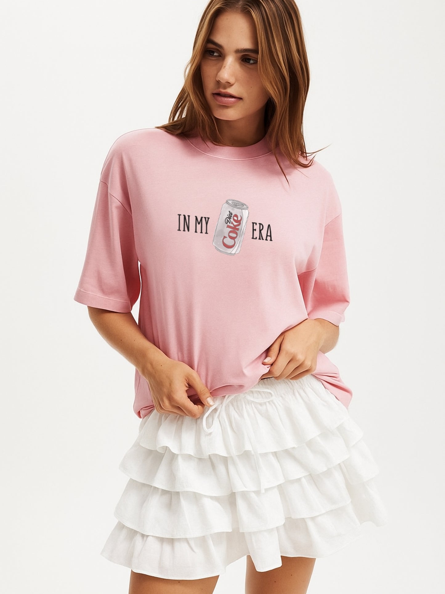 Diet Coke Era Oversized T-Shirt- Pink