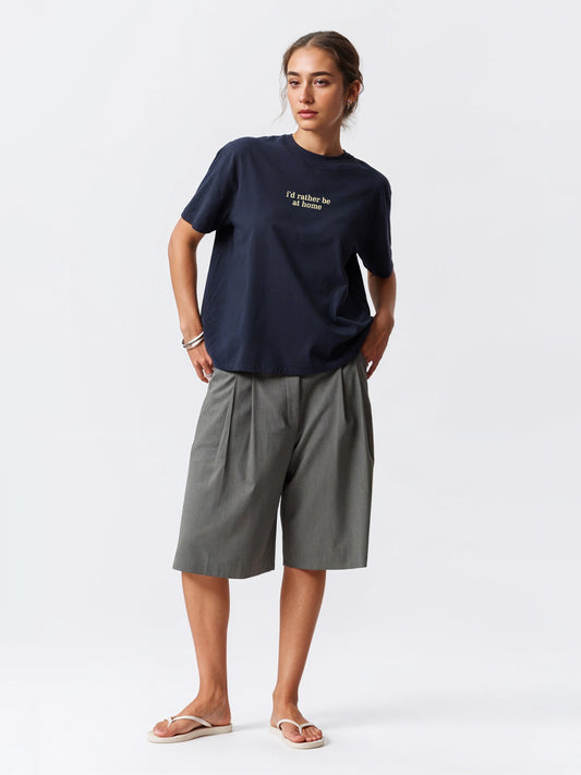 I'd rather be home T-Shirt- Navy blue Regular Fit T-Shirt