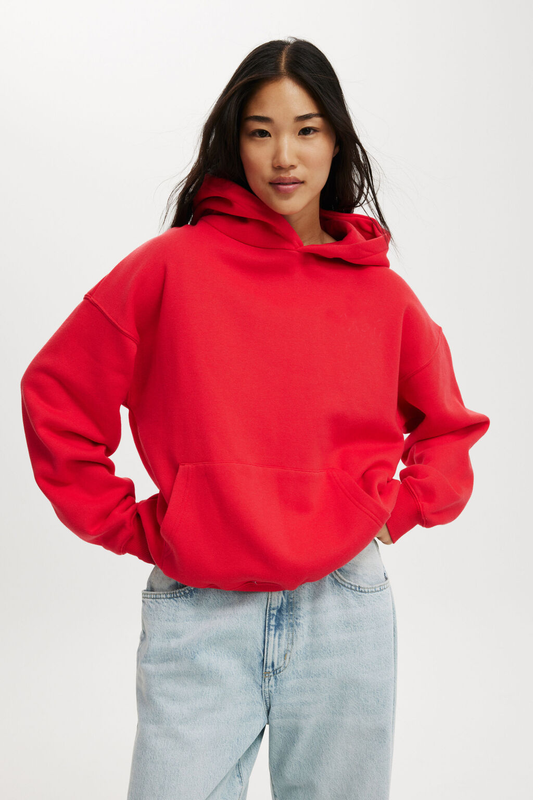 Red Oversized Hoodie